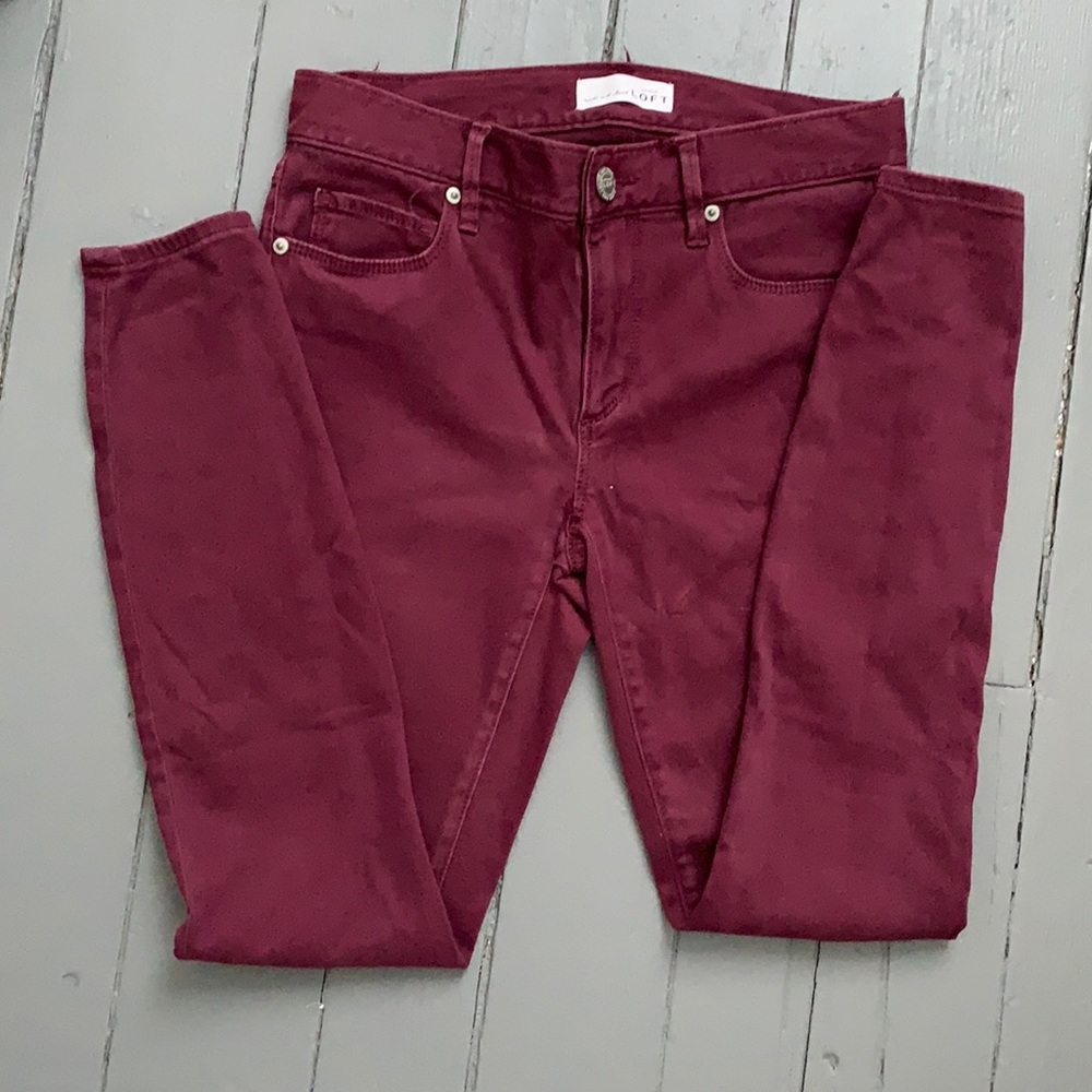 Loft leggings maroon size 2